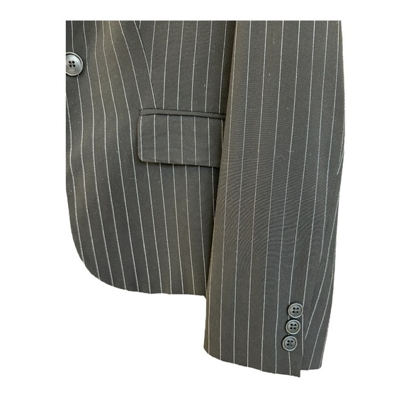 CITY UNLTD, NWOT, WOMENS BLACK, PIN STRIPE BLAZER. SIZE 8 - Picture 5 of 10